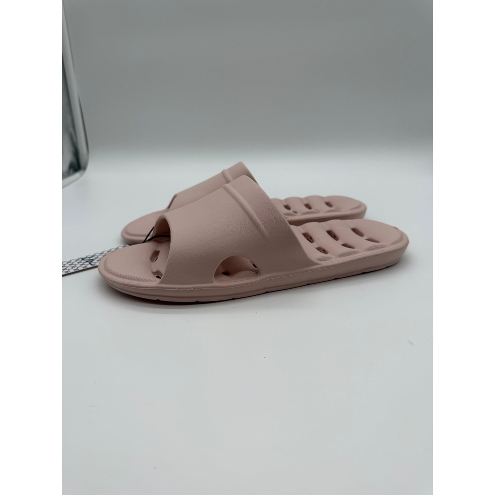 Blush Pink Waterproof Pool Slide Sandals Women Size 8 Ventilated Shower Shoes